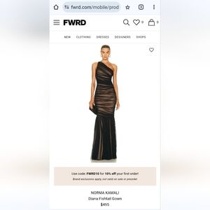 Norma Kamali Diana fishtail gown